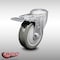 Service Caster 4 Inch SS Gray Polyurethane Wheel Swivel Bolt Hole Caster with Total Lock Brake SCC-SSBHTTL20S414-PPUB - alternate 1